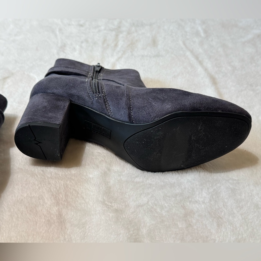 White Mountain Size 7.5 Fabric Upper. Smokey blue/gray 2.5” heel boots. NEW! - Picture 13 of 13